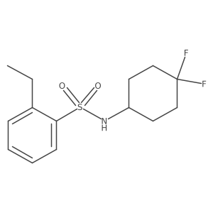 N-(4,4-difluorocyclohexyl)-2-ethylbenzenesulfonamide结构式