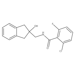2-chloro-6-fluoro-N-[(2-hydroxy-2,3-dihydro-1H-inden-2-yl)methyl]benzamide Structure