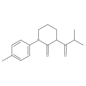 1-(4-Iodophenyl)-3-(2-methylpropanoyl)piperidin-2-one结构式
