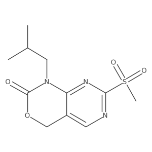 1-Isobutyl-7-(methylsulfonyl)-1,4-dihydro-2H-pyrimido[4,5-D][1,3]oxazin-2-one结构式