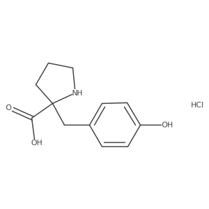 2-(4-Hydroxybenzyl)pyrrolidine-2-carboxylic acid hydrochloride结构式