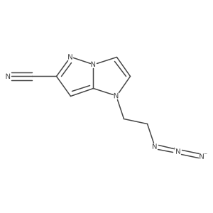 1-(2-azidoethyl)imidazo[1,2-b]pyrazole-6-carbonitrile结构式