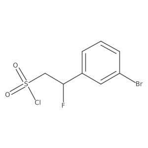 2-(3-Bromophenyl)-2-fluoroethane-1-sulfonyl chloride Structure