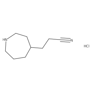3-(Azepan-4-yl)propanenitrile hydrochloride结构式