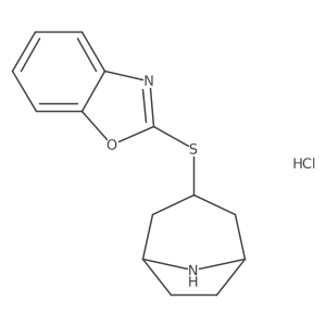 2-{8-Azabicyclo[3.2.1]octan-3-ylsulfanyl}-1,3-benzoxazole hydrochloride结构式