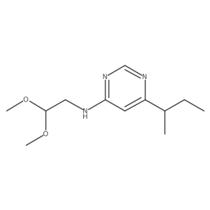6-(butan-2-yl)-N-(2,2-dimethoxyethyl)pyrimidin-4-amine结构式