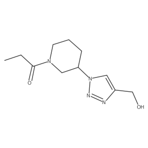 1-(3-(4-(hydroxymethyl)-1H-1,2,3-triazol-1-yl)piperidin-1-yl)propan-1-one Structure