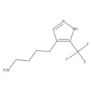 4-[5-(trifluoromethyl)-1H-pyrazol-4-yl]butan-1-amine Structure