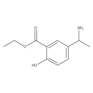 Ethyl 5-(1-aminoethyl)-2-hydroxybenzoate结构式