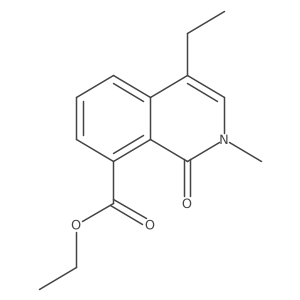 CCOC(=O)c1cccc2c(CC)cn(C)c(=O)c12结构式