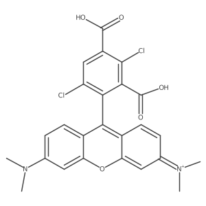 Xanthylium, 9-(2,4-dicarboxy-3,6-dichlorophenyl)-3,6-bis(dimethylamino)- Structure
