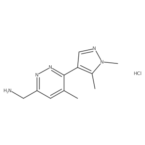 (6-(1,5-Dimethyl-1H-pyrazol-4-yl)-5-methylpyridazin-3-yl)methanamine hydrochloride结构式