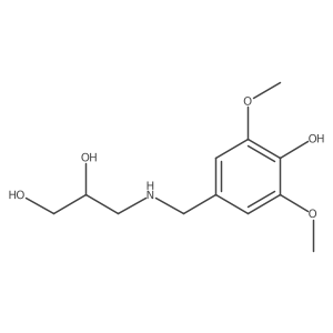 (2R)-3-{[(4-hydroxy-3,5-dimethoxyphenyl)methyl]amino}propane-1,2-diol Structure