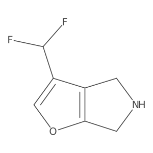 3-(difluoromethyl)-4H,5H,6H-furo[2,3-c]pyrrole结构式