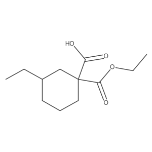 1-(Ethoxycarbonyl)-3-ethylcyclohexane-1-carboxylic acid Structure