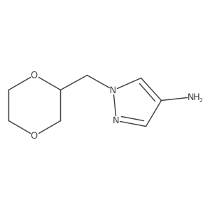 1-[(1,4-dioxan-2-yl)methyl]-1H-pyrazol-4-amine Structure