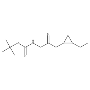 rac-tert-butyl N-{3-[(1R,2S)-2-ethylcyclopropyl]-2-oxopropyl}carbamate Structure
