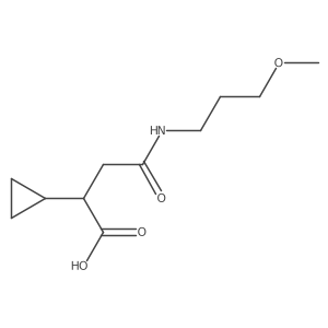 2-Cyclopropyl-3-[(3-methoxypropyl)carbamoyl]propanoic acid Structure