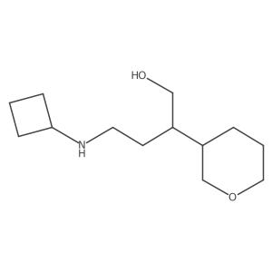 4-(Cyclobutylamino)-2-(oxan-3-yl)butan-1-ol结构式