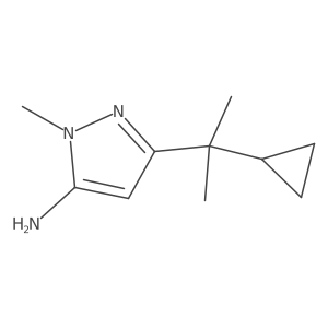 3-(2-cyclopropylpropan-2-yl)-1-methyl-1H-pyrazol-5-amine结构式