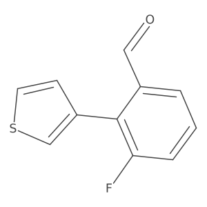 3-Fluoro-2-(thiophen-3-yl)benzaldehyde Structure