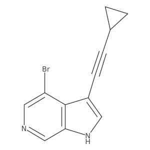 4-bromo-3-(2-cyclopropylethynyl)-1H-pyrrolo[2,3-c]pyridine结构式