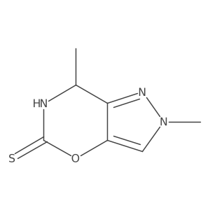 2,7-dimethyl-2H,5H,6H,7H-pyrazolo[3,4-e][1,3]oxazine-5-thione Structure