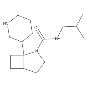 N-(2-methylpropyl)-1-(piperidin-3-yl)-2-azabicyclo[3.2.0]heptane-2-carboxamide结构式