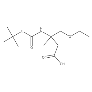 3-{[(Tert-butoxy)carbonyl]amino}-4-ethoxy-3-methylbutanoic acid Structure