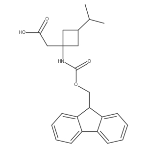 2-[1-({[(9H-fluoren-9-yl)methoxy]carbonyl}amino)-3-(propan-2-yl)cyclobutyl]acetic acid Structure