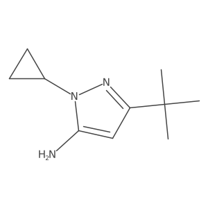 3-Tert-butyl-1-cyclopropyl-1H-pyrazol-5-amine结构式