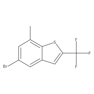 5-Bromo-7-methyl-2-(trifluoromethyl)benzo[b]thiophene结构式
