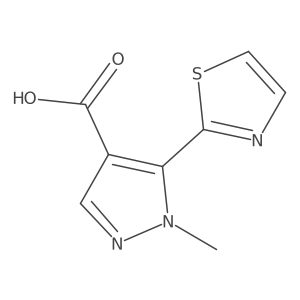 1-methyl-5-(1,3-thiazol-2-yl)-1H-pyrazole-4-carboxylic acid Structure