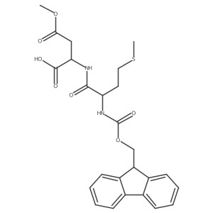 (2R)-2-[(2R)-2-({[(9H-fluoren-9-yl)methoxy]carbonyl}amino)-4-(methylsulfanyl)butanamido]-4-methoxy-4-oxobutanoic acid Structure