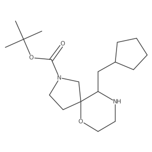 Tert-butyl 10-(cyclopentylmethyl)-6-oxa-2,9-diazaspiro[4.5]decane-2-carboxylate Structure