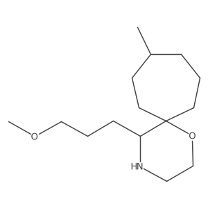 5-(3-Methoxypropyl)-9-methyl-1-oxa-4-azaspiro[5.6]dodecane结构式