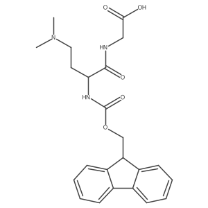 2-[4-(dimethylamino)-2-({[(9H-fluoren-9-yl)methoxy]carbonyl}amino)butanamido]acetic acid Structure