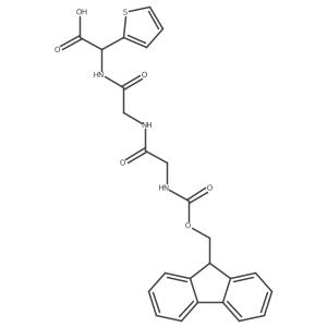 2-{2-[2-({[(9H-fluoren-9-yl)methoxy]carbonyl}amino)acetamido]acetamido}-2-(thiophen-2-yl)acetic acid Structure