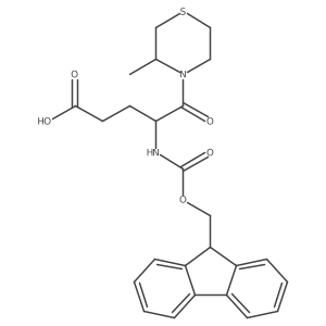4-({[(9H-fluoren-9-yl)methoxy]carbonyl}amino)-5-(3-methylthiomorpholin-4-yl)-5-oxopentanoic acid结构式