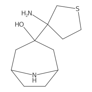 3-(3-Aminothiolan-3-yl)-8-azabicyclo[3.2.1]octan-3-ol结构式