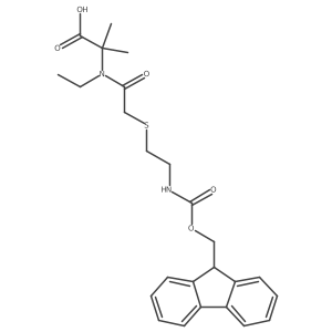 2-(N-ethyl-2-{[2-({[(9H-fluoren-9-yl)methoxy]carbonyl}amino)ethyl]sulfanyl}acetamido)-2-methylpropanoic acid Structure