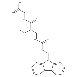 2-{2-[({[(9H-fluoren-9-yl)methoxy]carbonyl}amino)methyl]butanamido}acetic acid Structure