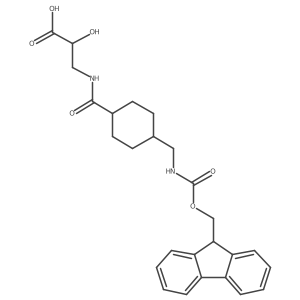 3-({4-[({[(9H-fluoren-9-yl)methoxy]carbonyl}amino)methyl]cyclohexyl}formamido)-2-hydroxypropanoic acid结构式