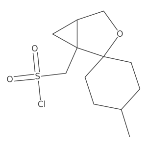 4'-Methyl-3-oxaspiro[bicyclo[3.1.0]hexane-2,1'-cyclohexane]-1-ylmethanesulfonyl chloride结构式