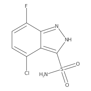 4-chloro-7-fluoro-1H-indazole-3-sulfonamide结构式
