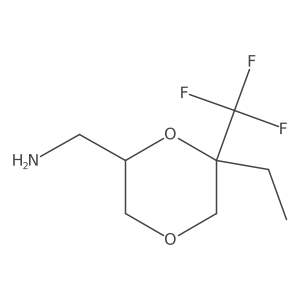 [6-Ethyl-6-(trifluoromethyl)-1,4-dioxan-2-yl]methanamine结构式