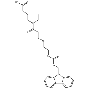 4-{N-ethyl-3-[2-({[(9H-fluoren-9-yl)methoxy]carbonyl}amino)ethoxy]propanamido}butanoic acid Structure