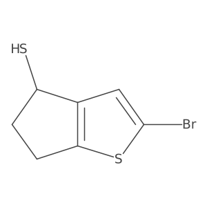2-bromo-4H,5H,6H-cyclopenta[b]thiophene-4-thiol结构式