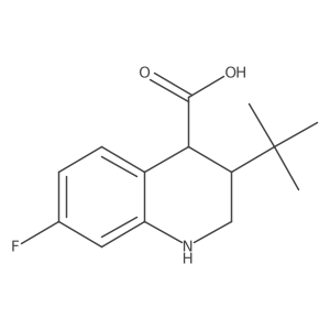 3-Tert-butyl-7-fluoro-1,2,3,4-tetrahydroquinoline-4-carboxylic acid Structure