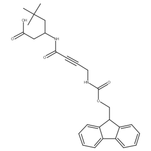 3-[4-({[(9H-fluoren-9-yl)methoxy]carbonyl}amino)but-2-ynamido]-5,5-dimethylhexanoic acid结构式